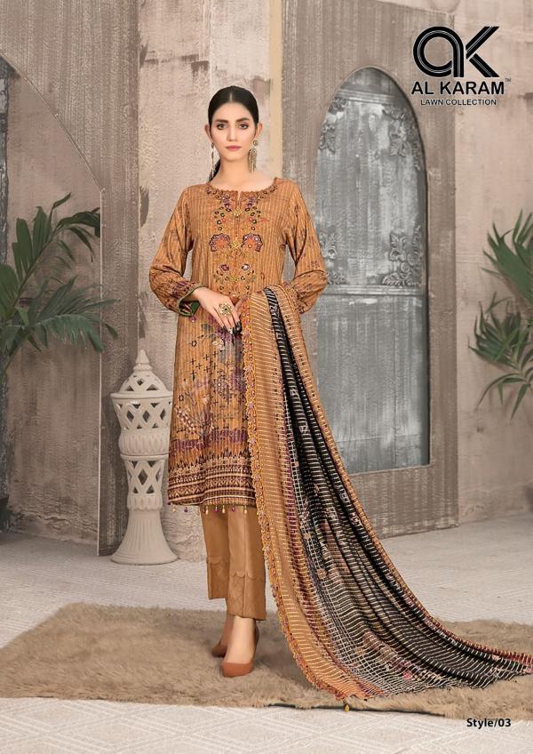 AL Karam Queen Court Nx Vol-2 Cambric Cotton Designer Dress Material
